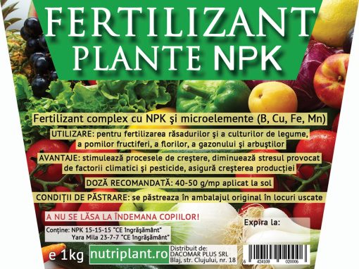 Eticheta Fertilizant plante NPK