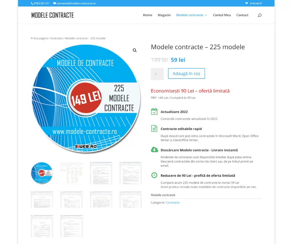 modele contracte produs