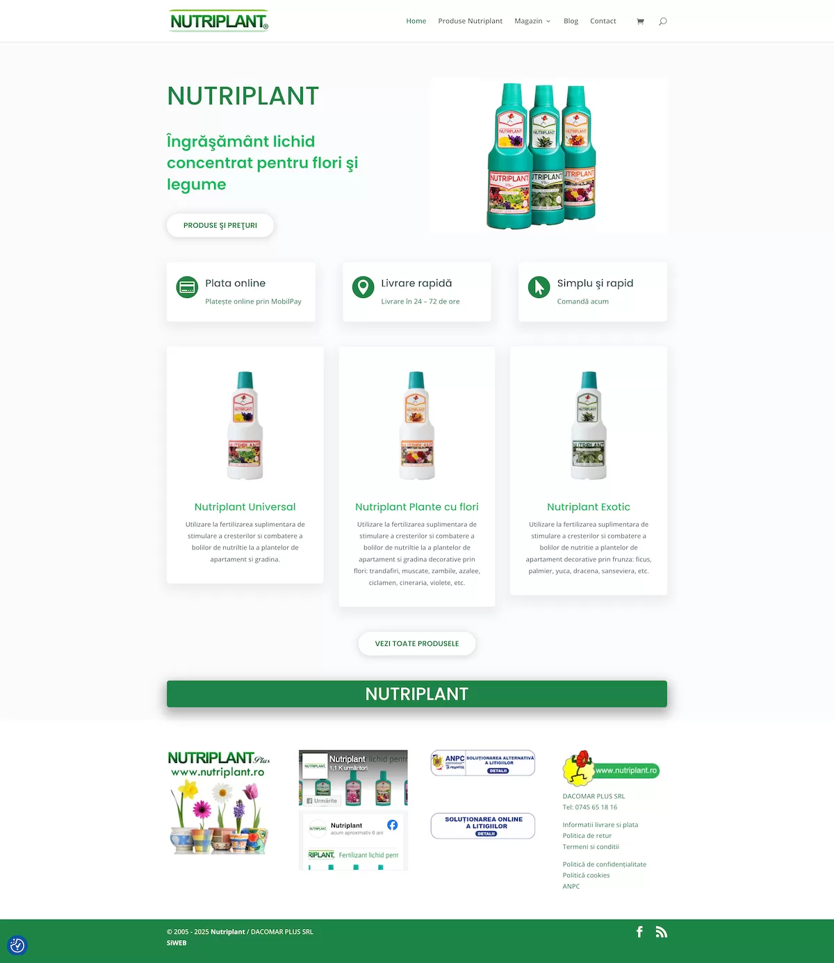 nutriplant homepage