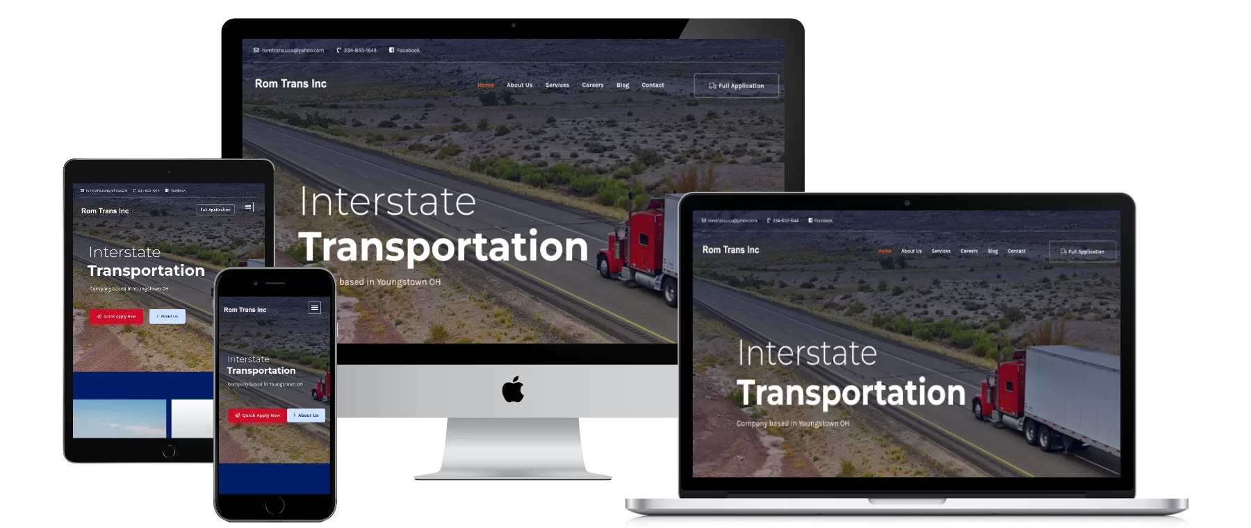 romtrans responsive design